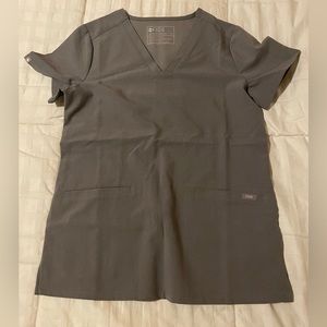Light Gray Figs scrub top